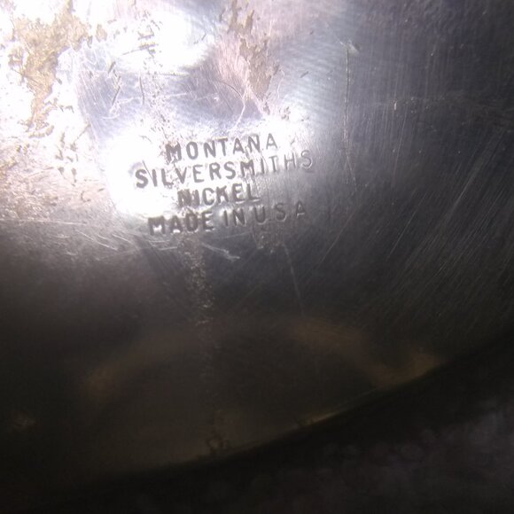 Montana Silversmiths Barrel Racing Trophy Belt Buckle Rodeo Cowgirl Nickel Nice